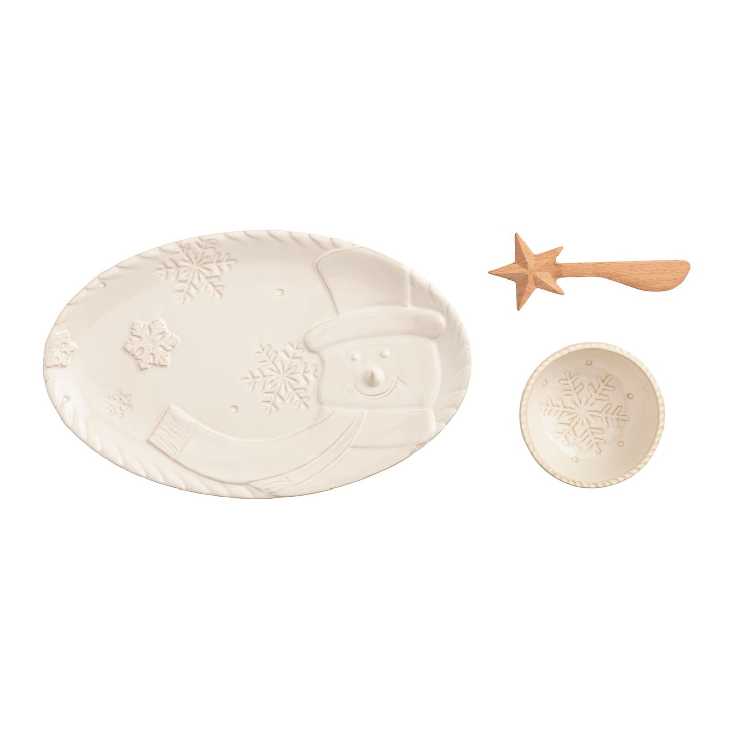 Snowman Tray & Dip Set