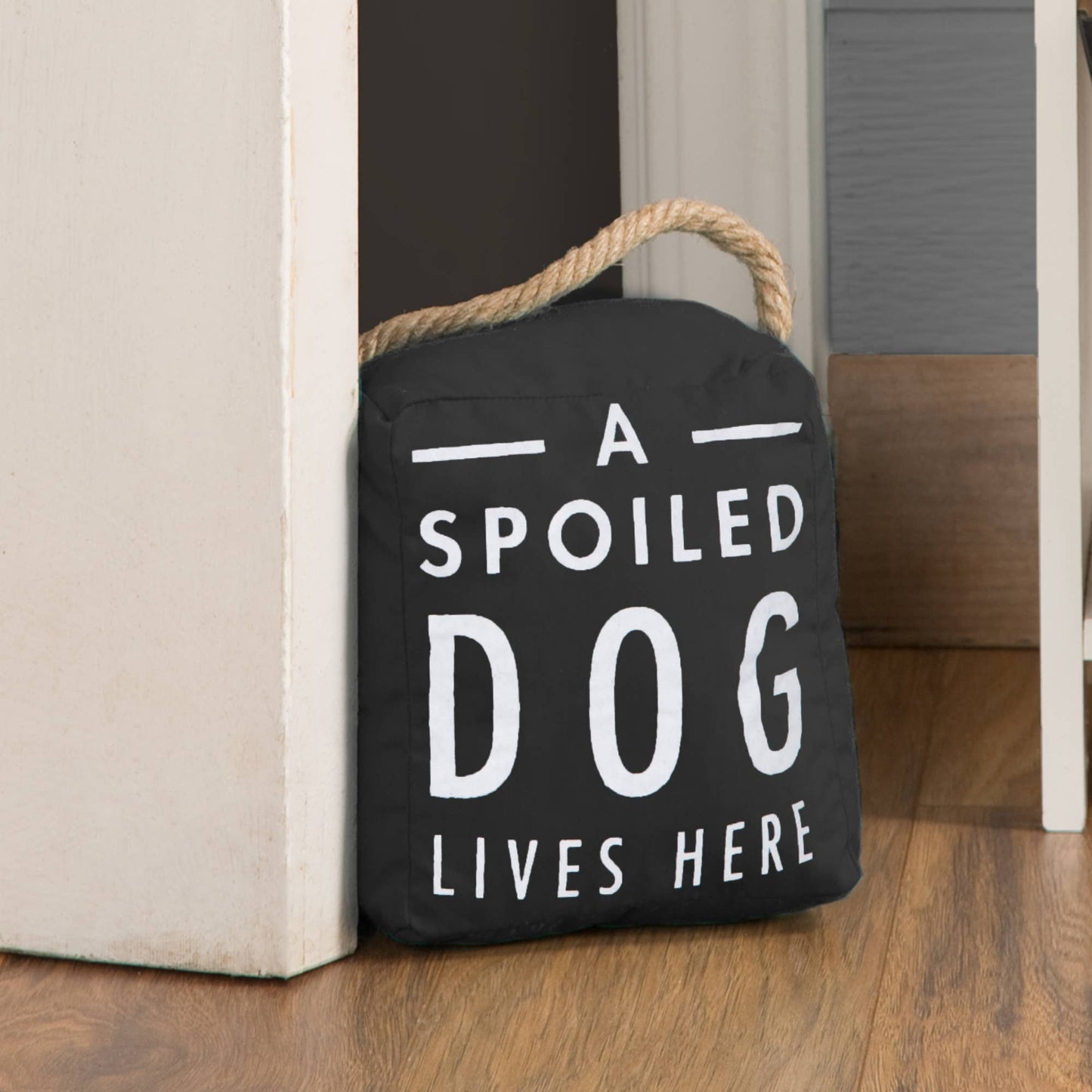 Spoiled Dog - 5" x 6" Dark Gray Door Stopper