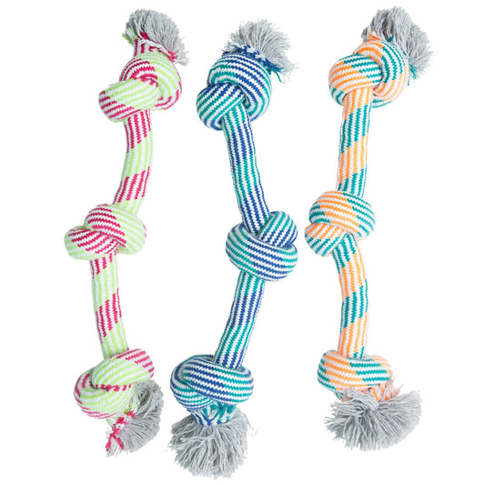 SnugArooz Get'N Knotty Rope Dog Toy Assorted Colors 22"