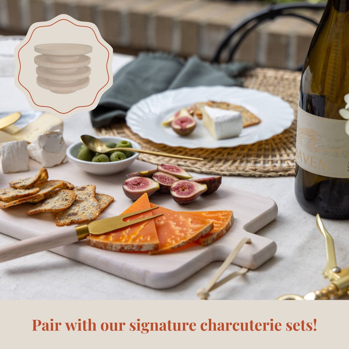 Charcuterie Appetizer Plates | Unique Gift for Women