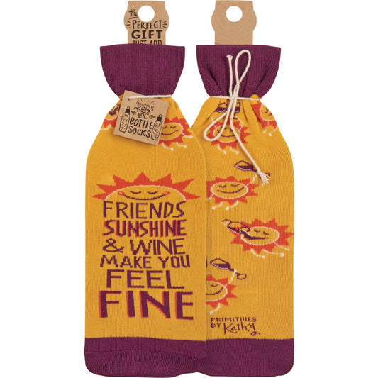 Sunshine & Wine Bottle Sock
