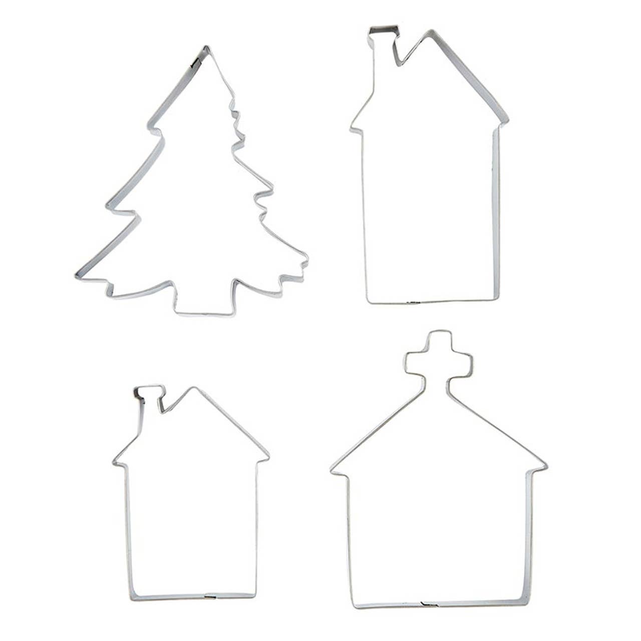 Christmas Village Cookie Cutter Book Box - Set of 4