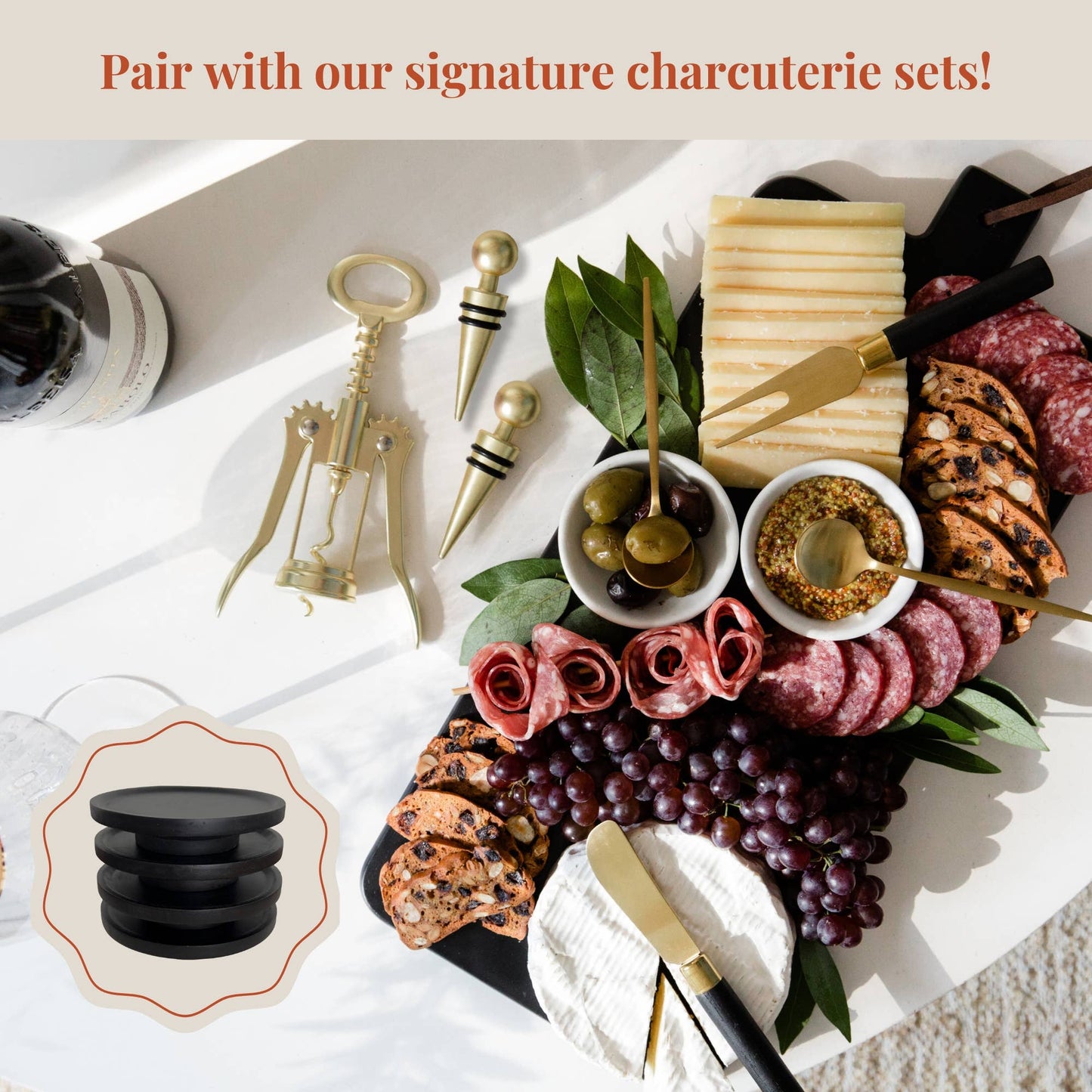 Wine Glass Toppers | Holiday Gift for Cheese Lovers