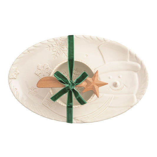 Snowman Tray & Dip Set