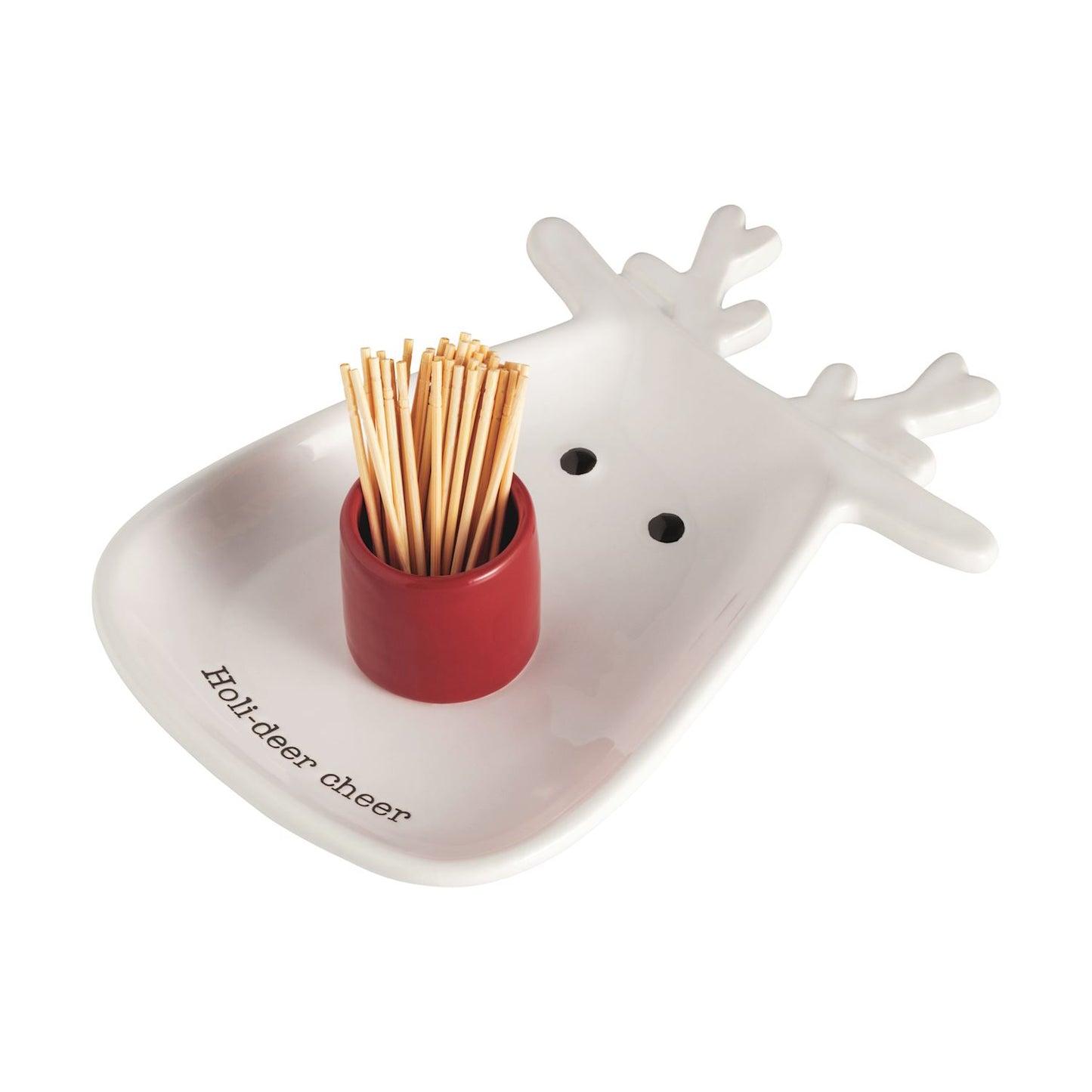 Reindeer Toothpick Tray & Caddy Set