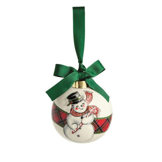Snowman Icon Ball Ornament