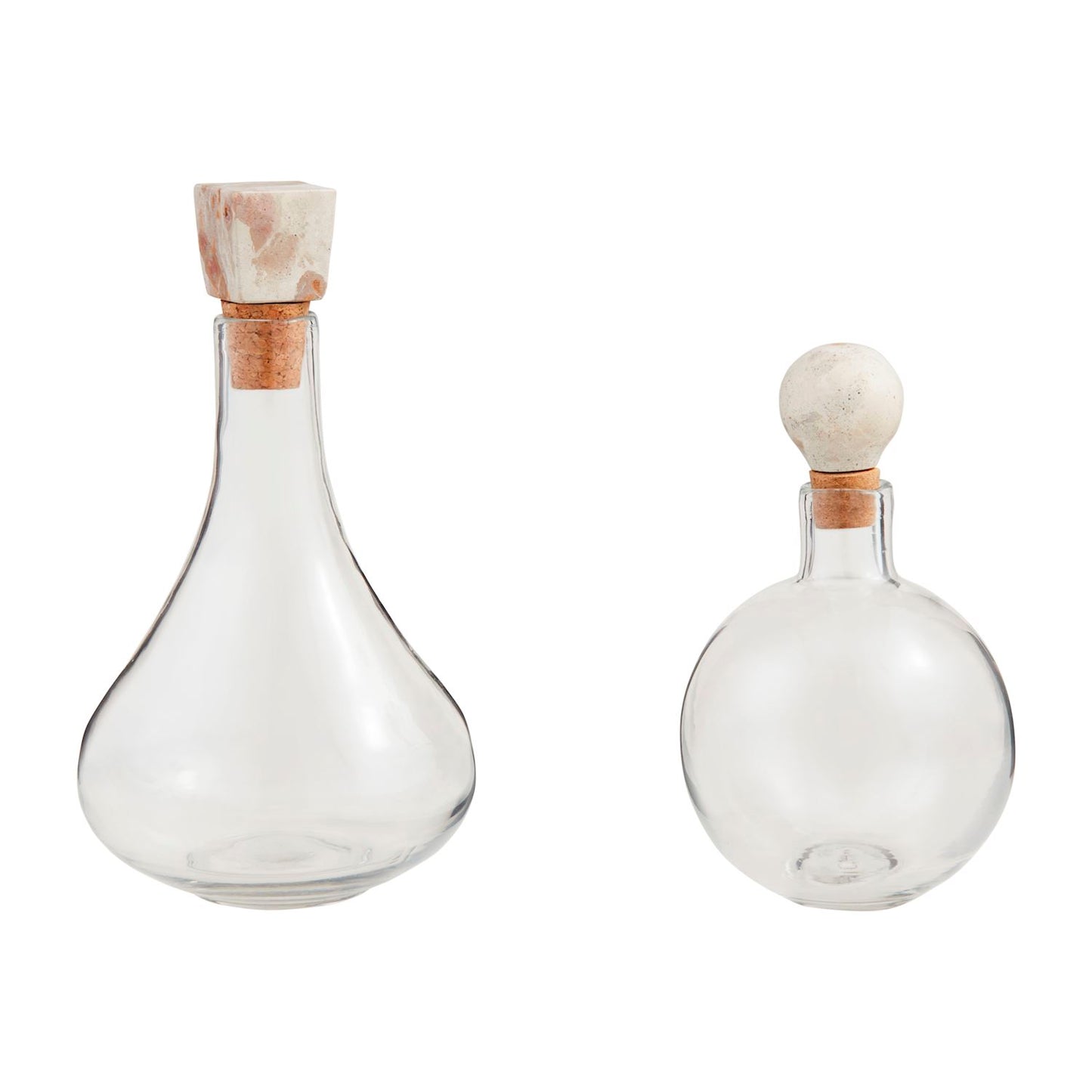 Short Marble Glass Decanter