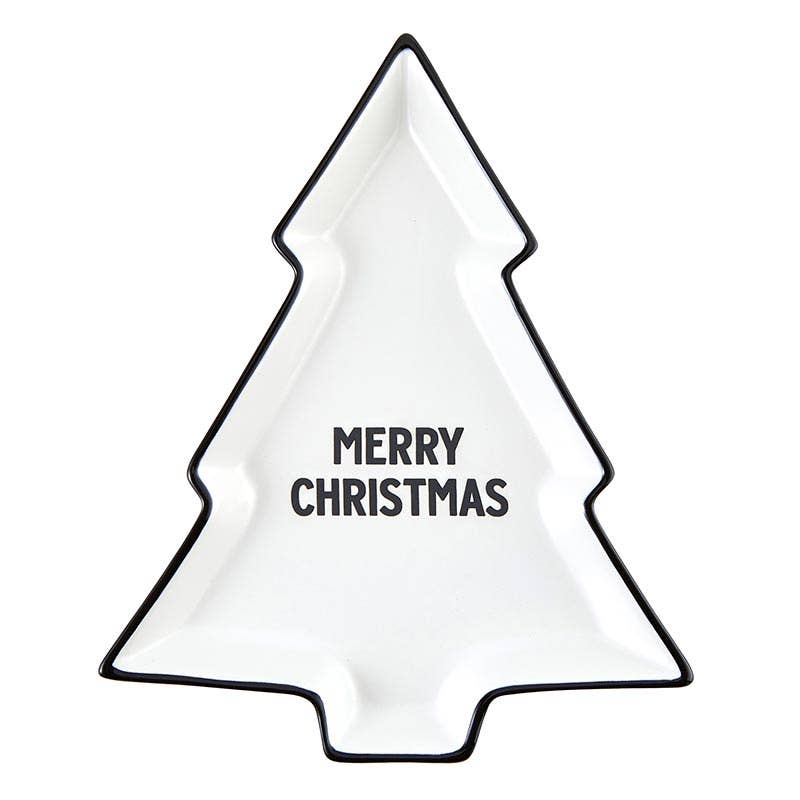 Ceramic Tree Plate - Merry Christmas