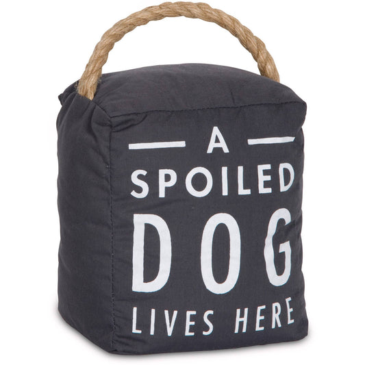 Spoiled Dog - 5" x 6" Dark Gray Door Stopper