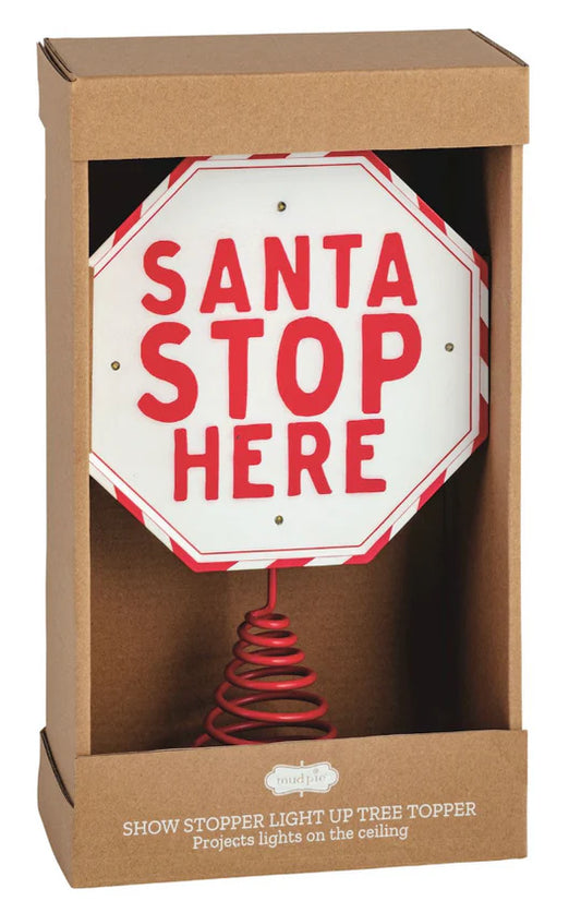  Santa Stop Projector Tree Topper