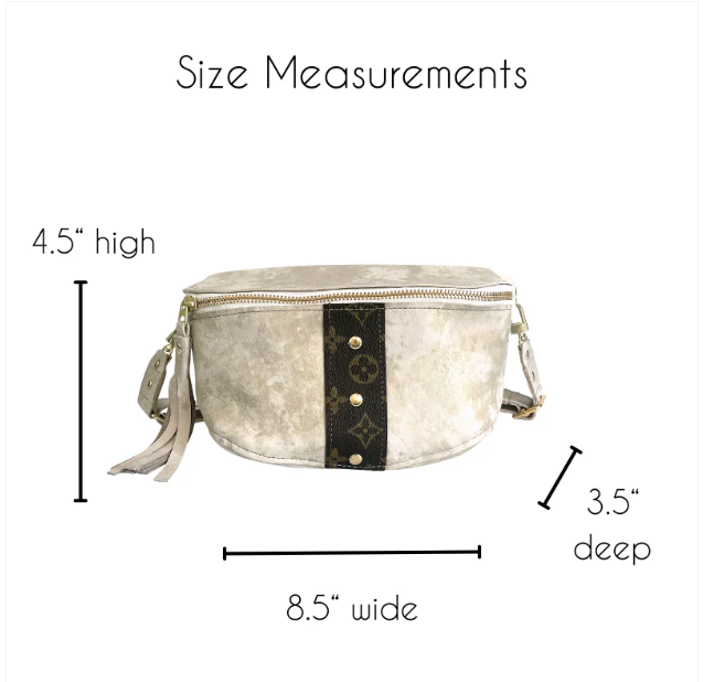 Upcycled LV Belt Bag in Stone Leather | Britt