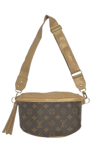 Upcycled LV Full Front Belt Bag in Bronze Leather | Britt