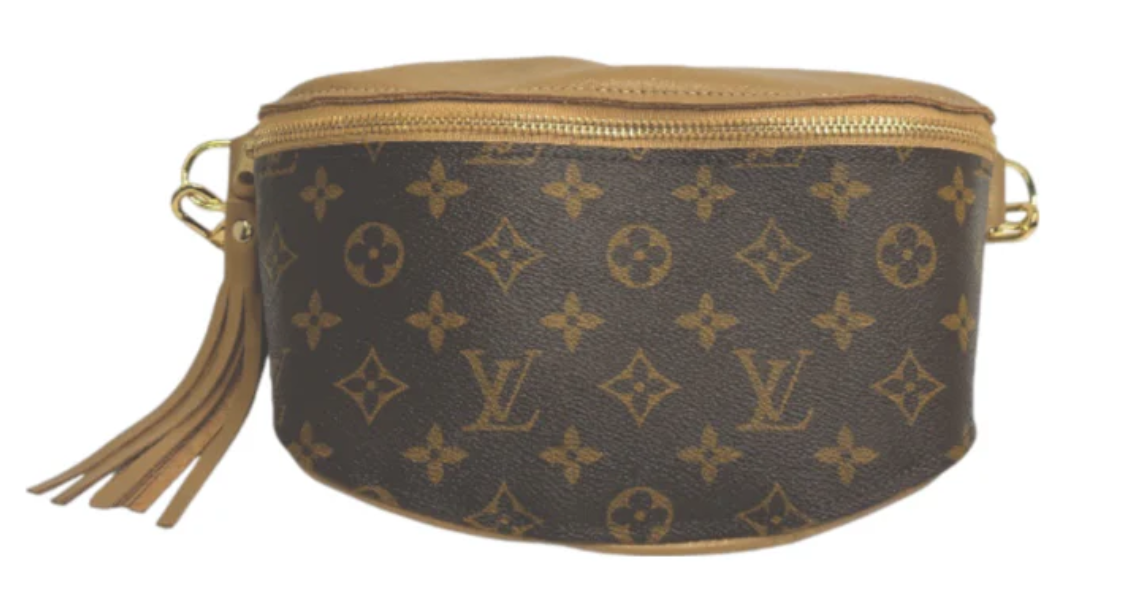 Upcycled LV Full Front Belt Bag in Bronze Leather | Britt