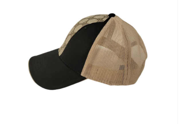 Couture Cap Trucker Hat In Upcycled LV, GG