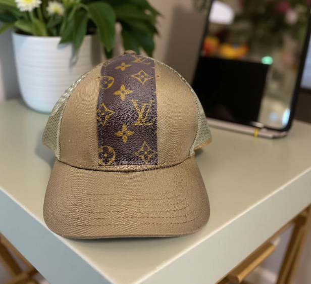 Couture Cap Trucker Hat In Upcycled LV, GG
