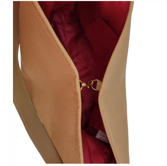 Sheila Shoulder Bag In Mocha Mousse Leather | Upcycled LV