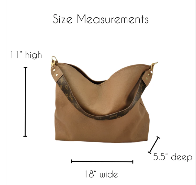 Sheila Shoulder Bag In Mocha Mousse Leather | Upcycled LV