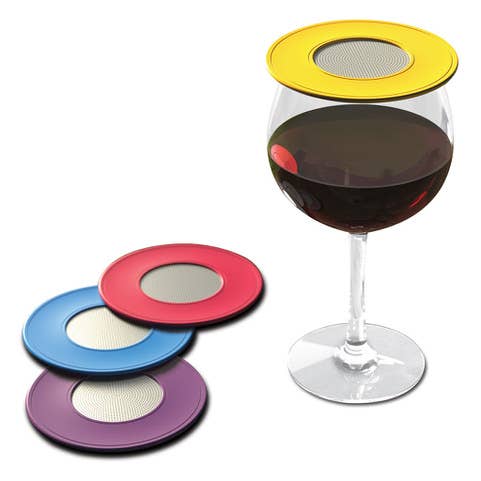 VENTILATED Wine Glass Covers - 40 SINGLES in CDU: Bright/Summer