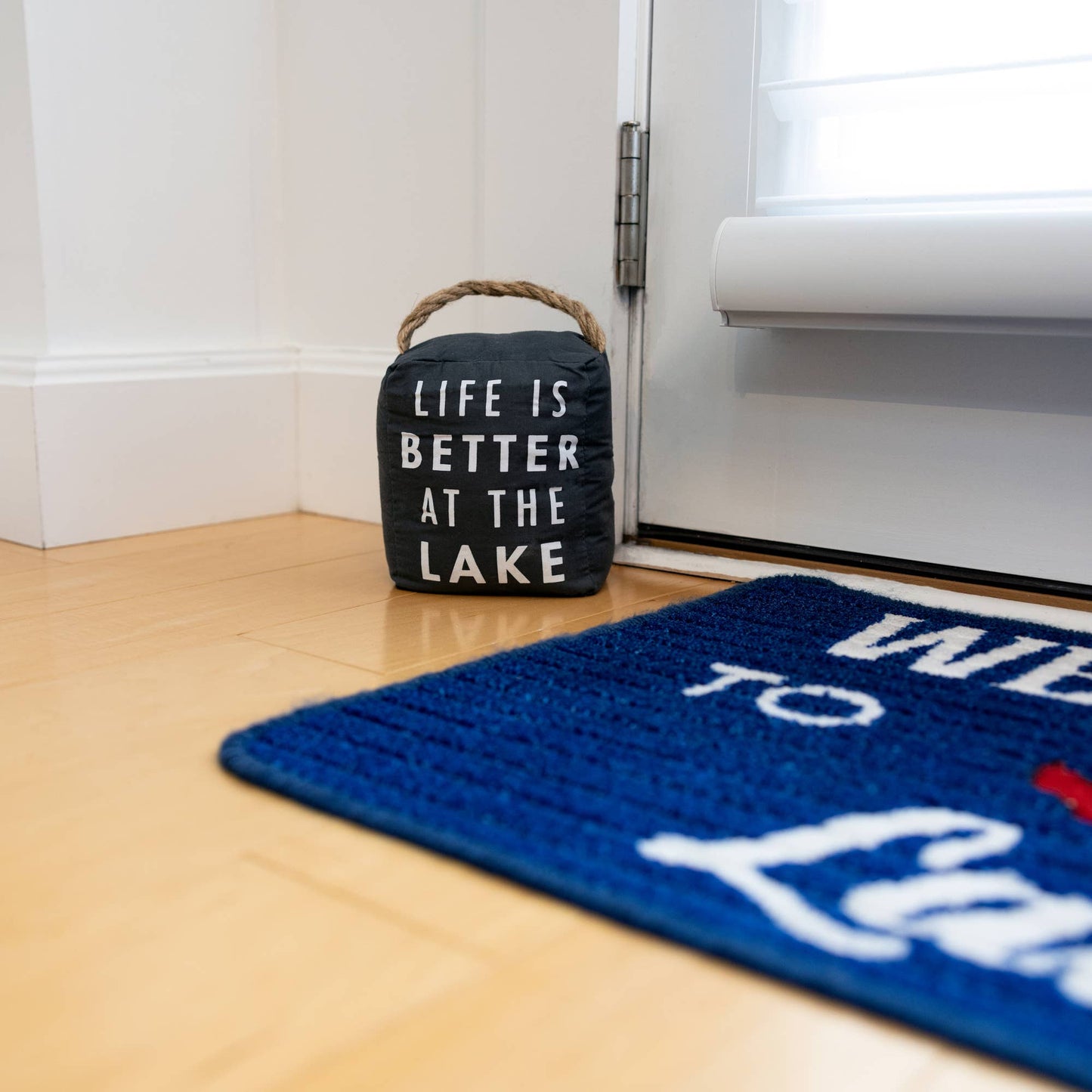 At the Lake - 5" x 6" Dark Gray Door Stopper