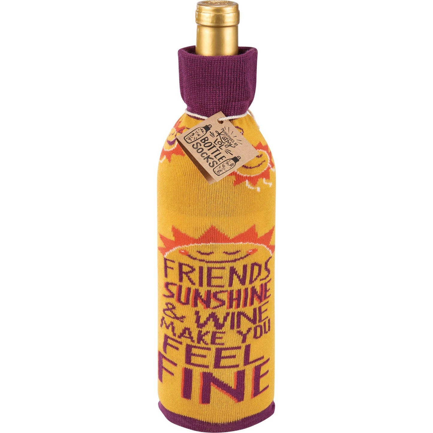 Sunshine & Wine Bottle Sock